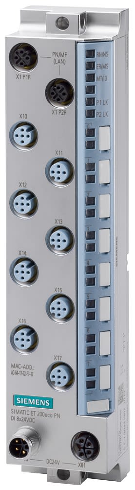 SIEMENS - SIE6ES71416BG000BB0 SIMATIC ET 200eco PN DI 8x24VDC, M12-L 8 x M12