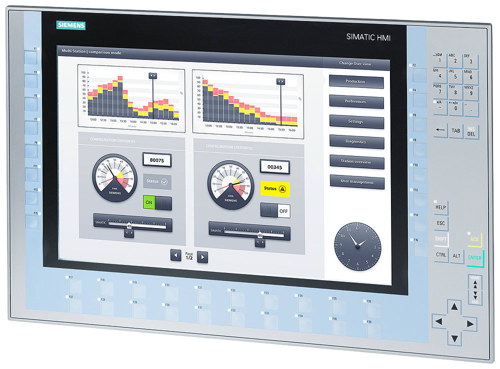 SIEMENS - SIE6AV21241QC020AX1 SIMATIC HMI KP1500 Comfort