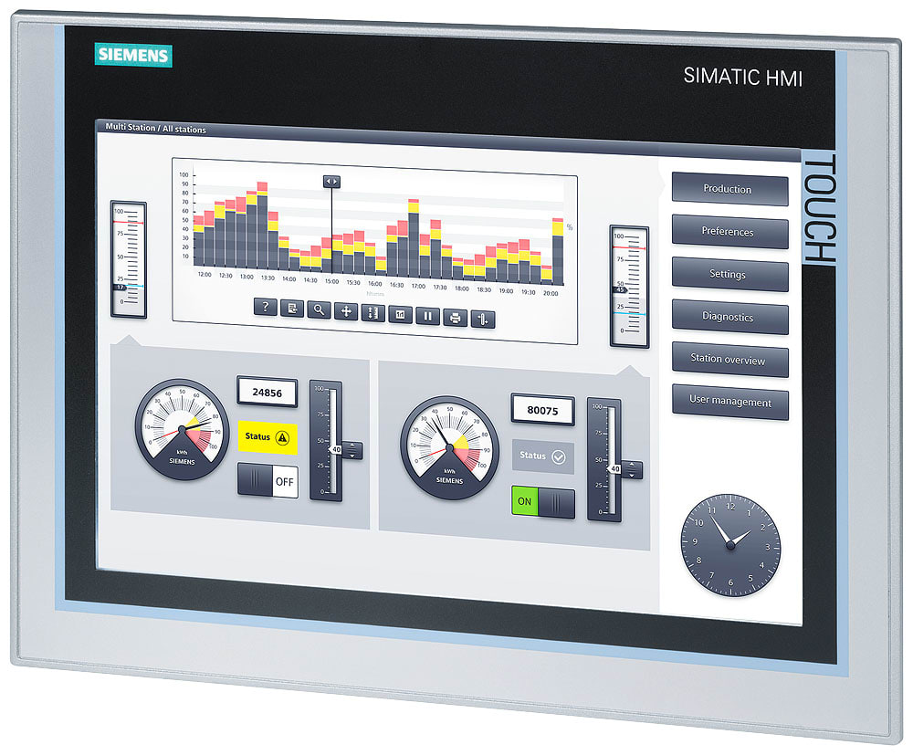 SIEMENS - SIE6AV21240MC010AX0 SIMATIC HMI TP1200 Comfort