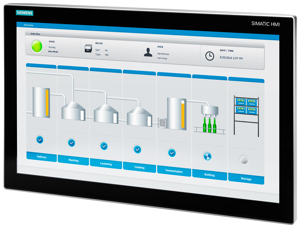SIEMENS - SIE6AV78634MA142AA0 SIMATIC IPC IFP2200 PRO 22 Multi-Touch, extended, piedistallo
