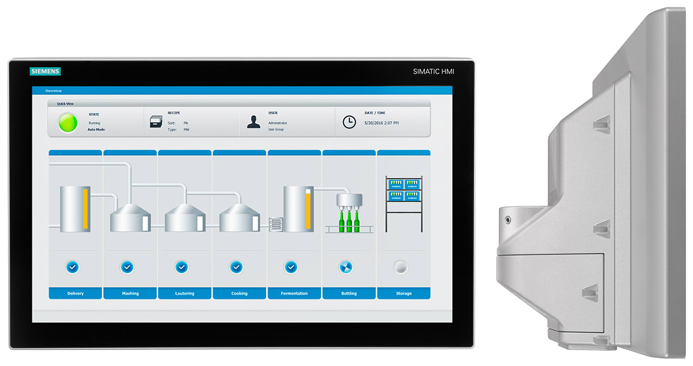 SIEMENS - SIE6AV21240MC240BX0 SIMATIC HMI TP1200 Comfort PRO Con predisposizione per braccio di sostegno ed elementi di ampliamento