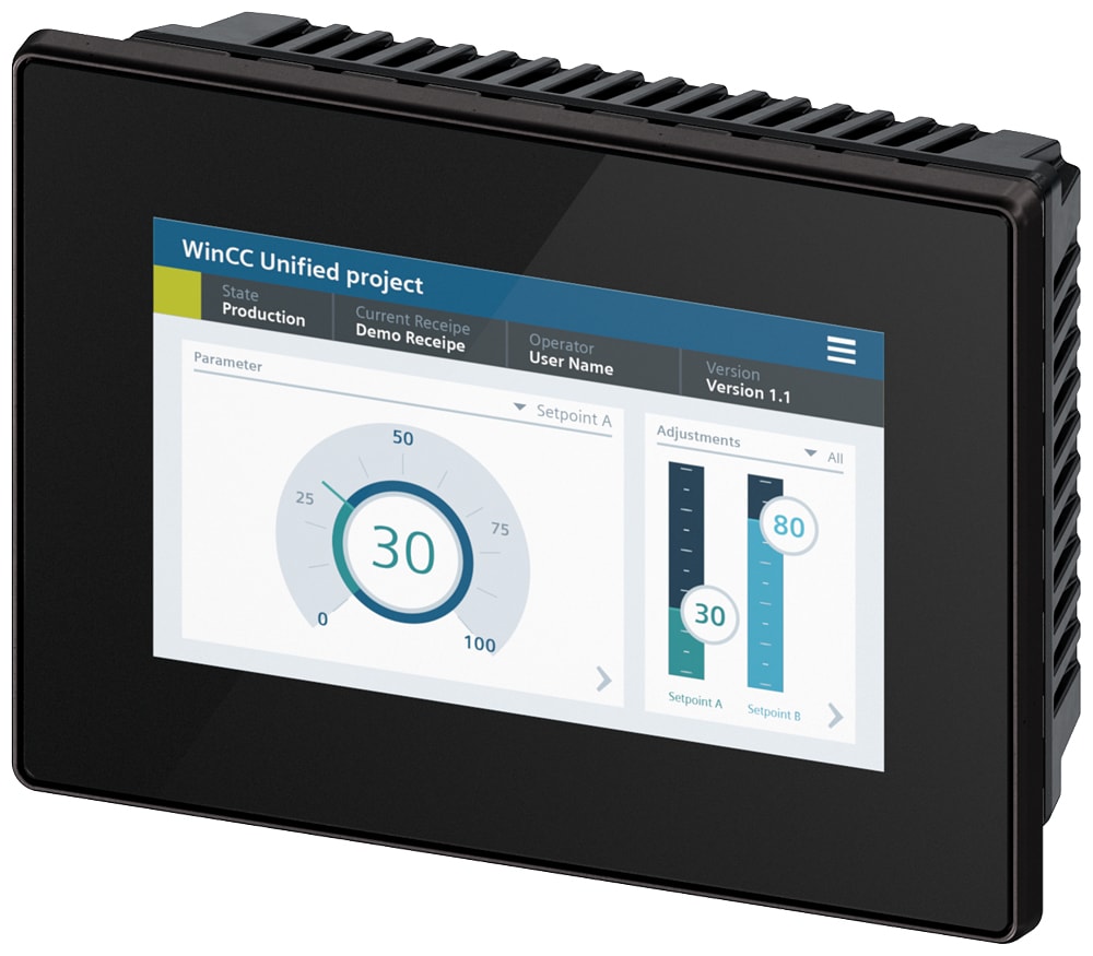 SIEMENS - SIE6AV21283GB360AX1 SIMATIC HMI MTP700 Unified Comfort Frontale neutrale