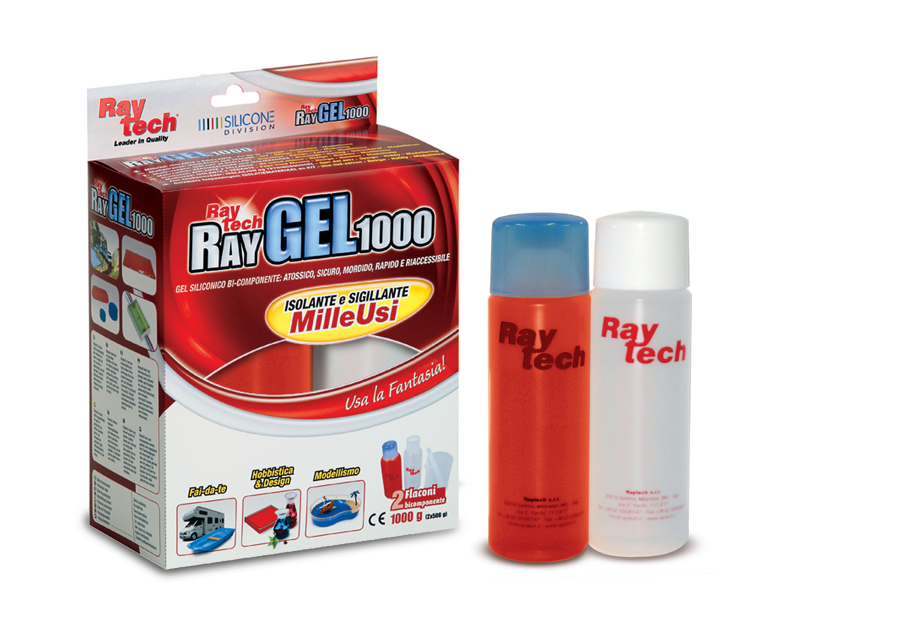 RAYTECH SRL - RYTRAYGEL1000-R RAY GEL 1000-R ISOLANTE ROSSO 1 L