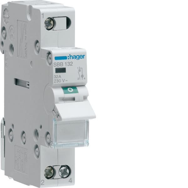 HAGER - HAGSBB132 INT NON AUT 1 POLO 32A 1 MOD + SPIA LUM