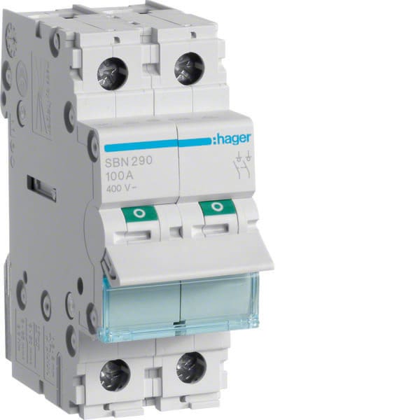 HAGER - HAGSBN290 INTERRUTTORE NON AUT 2 POLI 100A 2 MOD