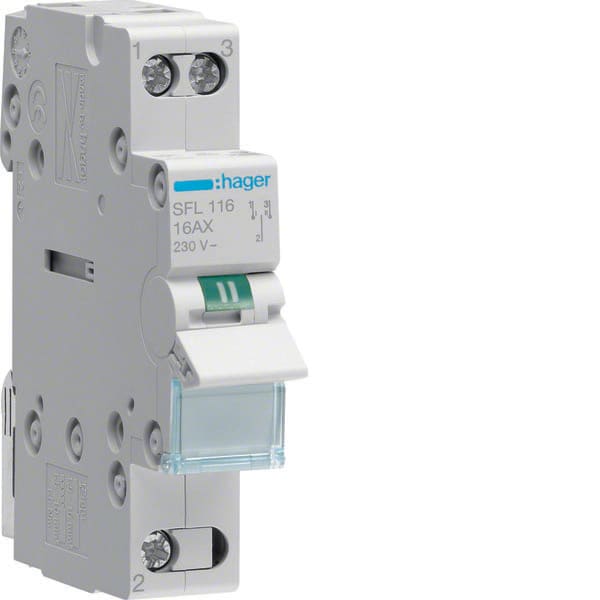 HAGER - HAGSFL116 DEVIAT 1-2 1 POLO 16A 1 MOD COM BASSO