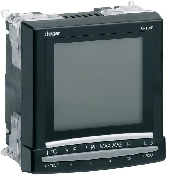 HAGER - HAGSM103E C.LE MISURA RETE V-I-F-P-Q-KWH-COSFI 96