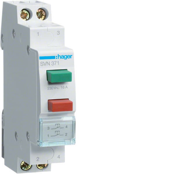 HAGER - HAGSVN371 2 PULSANTI NON LUMINOSI 1NA + 1NA 1 1M