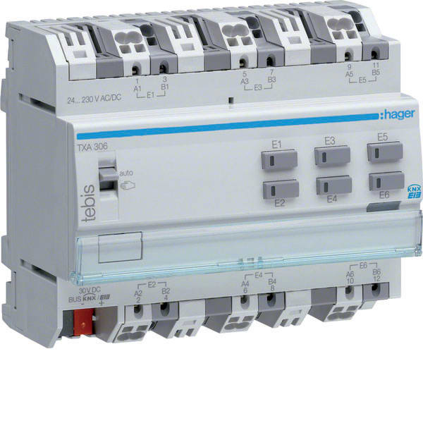 HAGER - HAGTXA306 MOD.KNX TP 6 IN UNIV. 230 VCA 48 VDC DIN
