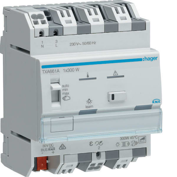 HAGER - HAGTXA661A MOD.KNX TP DIMMER RLC 1 OUT 300W 230V 4M