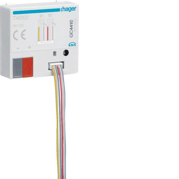 HAGER - HAGTXB322 MOD.KNX TP 2 IN + 2 OUT X LED INCASSO