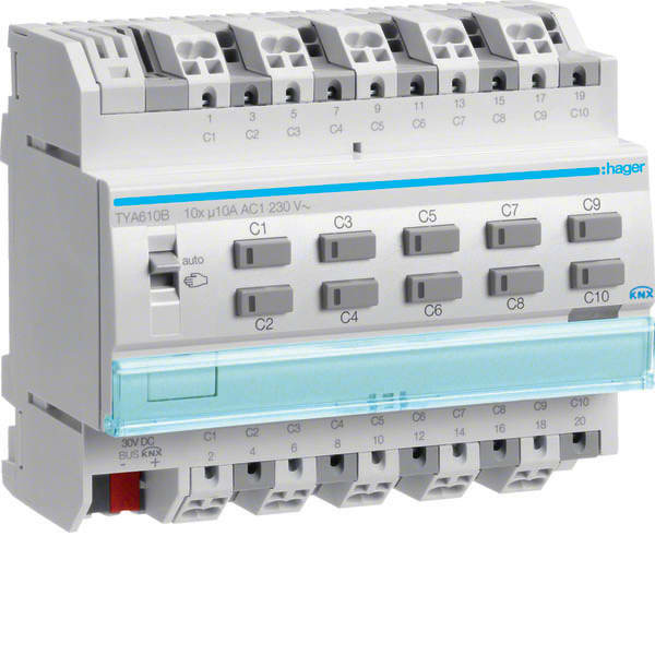 HAGER - HAGTYA610B MOD.KNX+ TP 10 OUT 10A AC1 230V - 6M