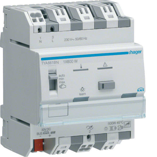 HAGER - HAGTYA661BN MOD.KNX+ TP DIMM 1 OUT 600W 230V CFL+LED