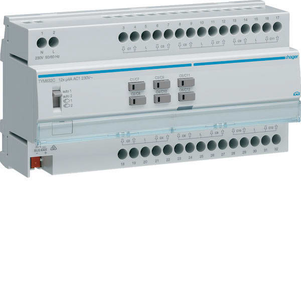 HAGER - HAGTYM632C MOD.KNX+ TP 12 OUT VENEZ. 6A AC1 230V 1