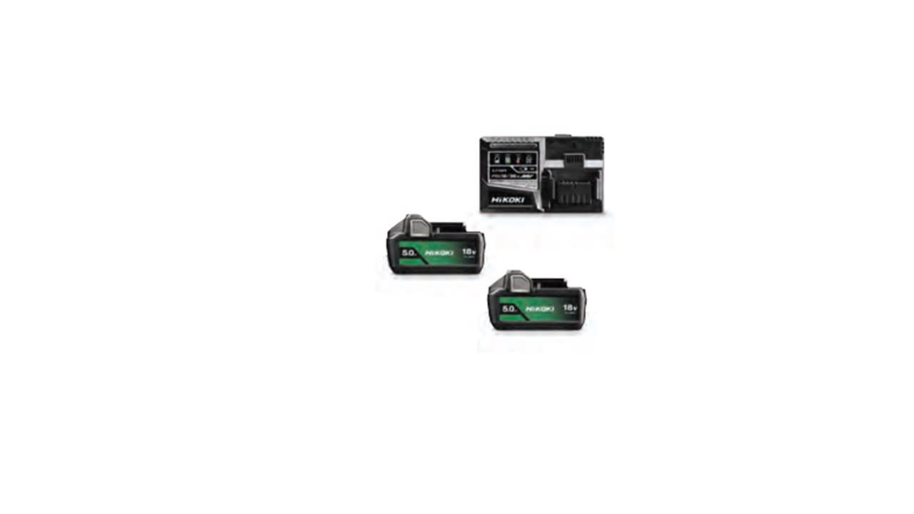 HIKOKI POWER TOOLS - HIAUC18YSL3WKZ BOOSTERPACK 18V, 2 BATT. X 5.0AH