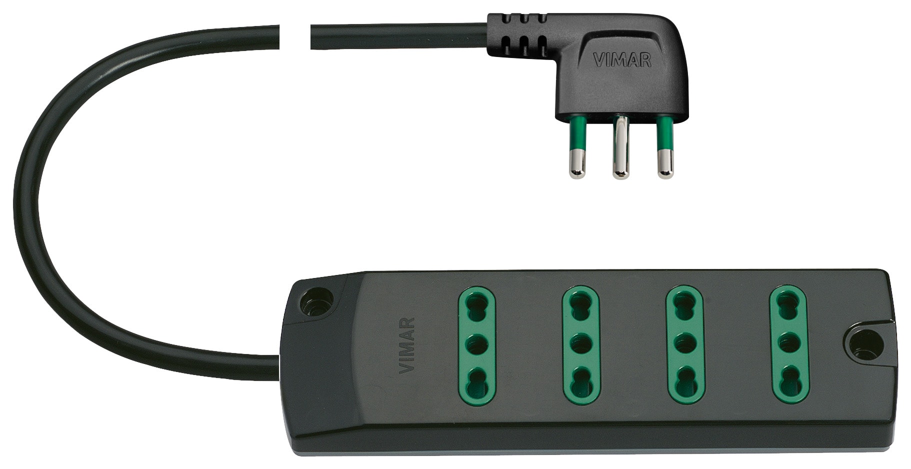 VIMAR SPA - VIW00404.CC Presa mult. 4P17/11+ S17 90° nero
