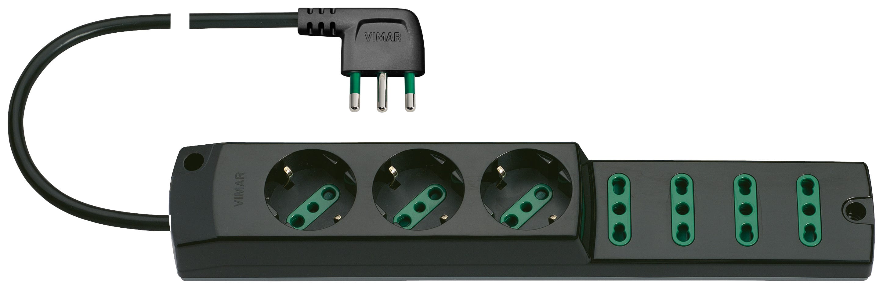 VIMAR SPA - VIW00424.CC Presa mult. 3P30+4P17/11+S17 90° nero