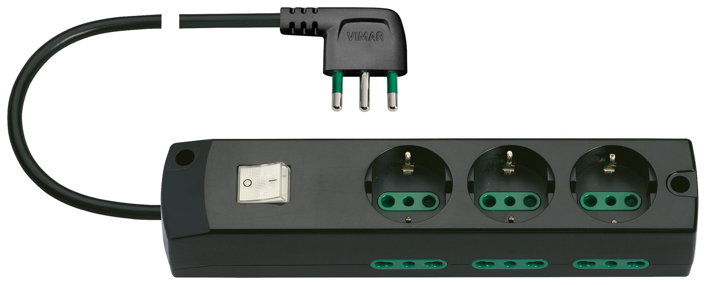 VIMAR SPA - VIW00437.CC PRESA MULT.3P30+6P17/11+INT.+S1790°NERO