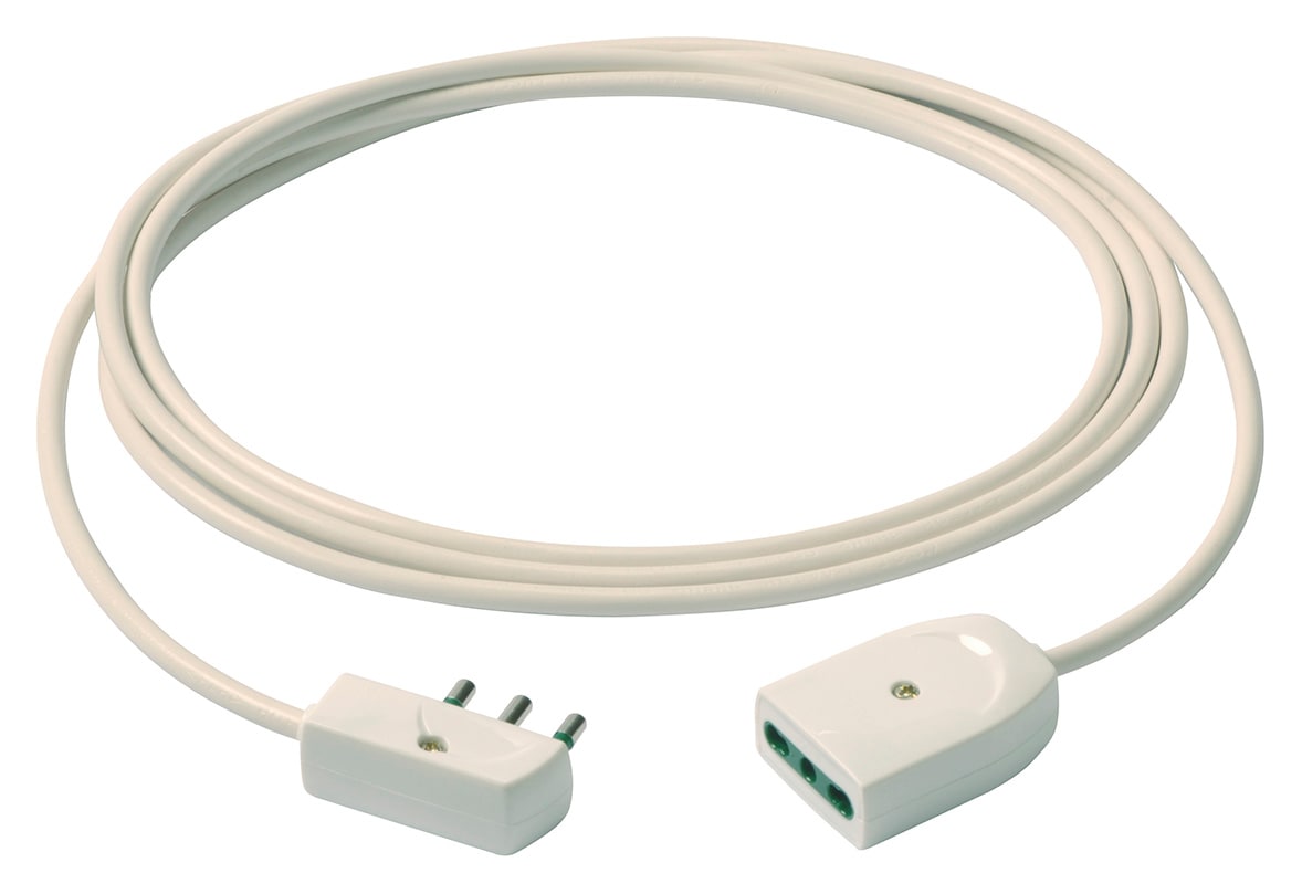 VIMAR SPA - VIW0P32389.B CAVO PROLUNGA 3G1+SPINA PIATTA 5M BIANCO