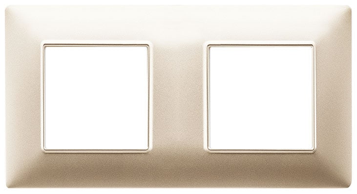 VIMAR SPA - VIW14643.22 PLACCA 4M(2+2)INT71CHAMPAGNE OPACO