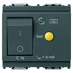 VIMAR SPA - VIW16511.16.6 INTERRUTTORE MTDIFF.1P+N C16 6MA GRIGIO