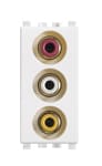 VIMAR SPA - VIW20335.B PRESA CON 3 CONNETTORI RCA BIANCO