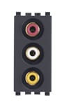 VIMAR SPA - VIW20335 PRESA CON 3 CONNETTORI RCA GRIGIO