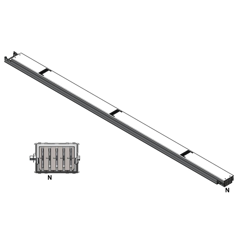 DKC POWER SOLUTIONS - HRCDTA25ESP01AA Elemento di distribuzione standard 3000mm 1 lato 3 derivazioni, 4 poli, 250A