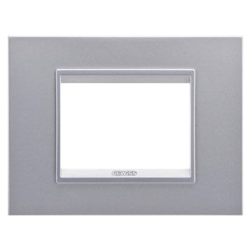 GEWISS - GEWGW16204XA PLACCA LUX 4M METAL ALL.SATI.MONOCHROM