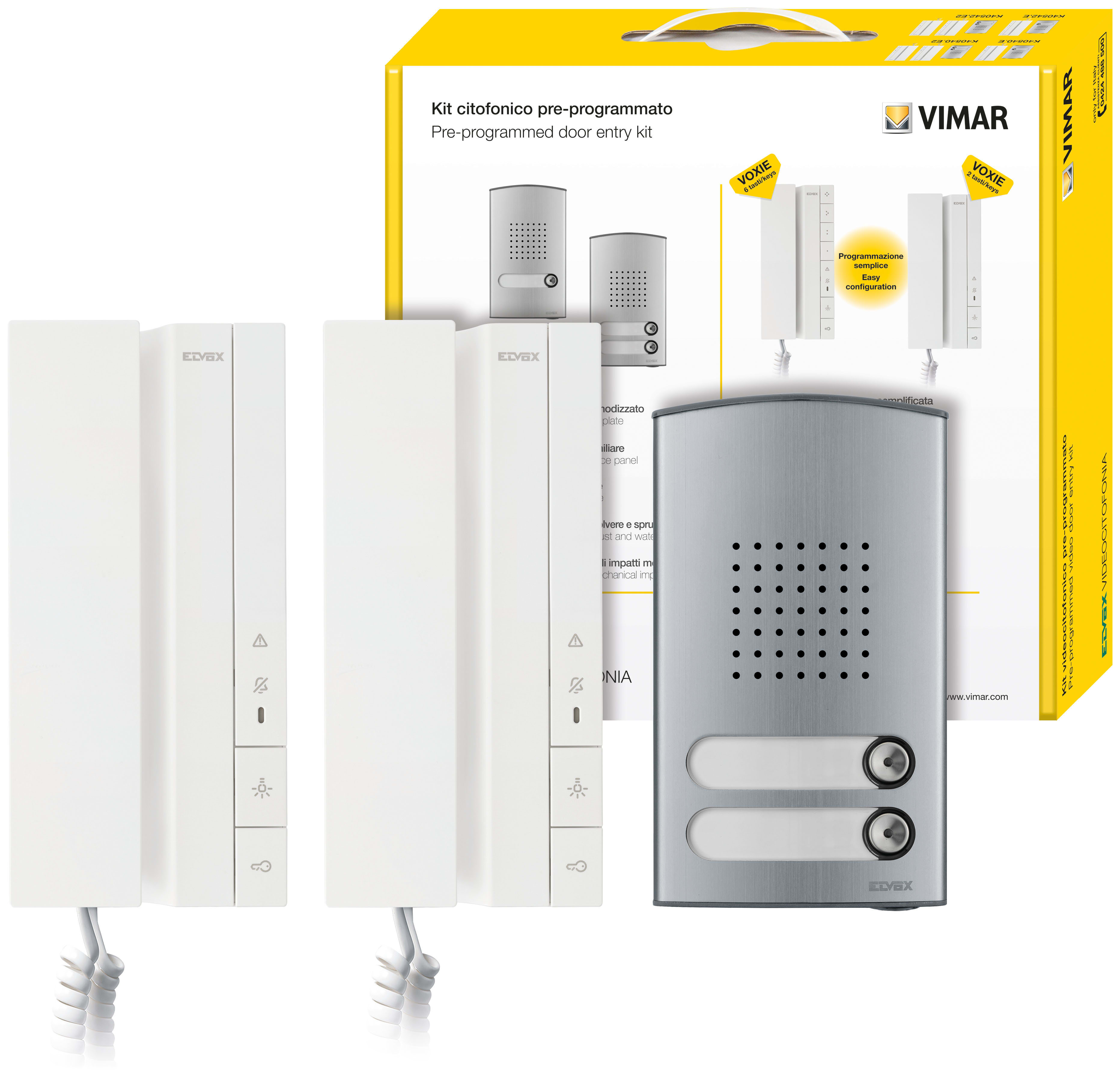 VIMAR SPA - VIWK40540.E2 KIT CITOFONICO BIFAM. VOXIE 40540+40142
